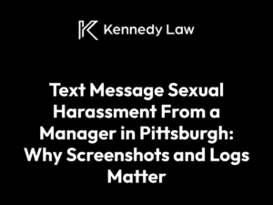 Text Message Sexual Harassment From a Manager in Pittsburgh: Why Screenshots and Logs Matter